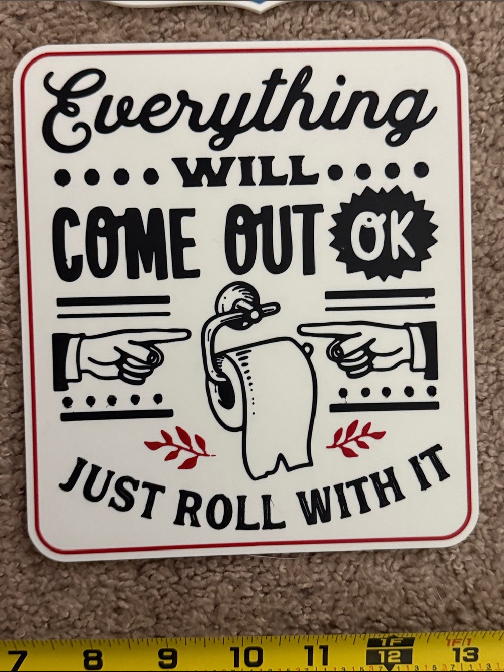 Funny Bathroom Wall Sign Set - with display stands - Picture 4 of 11
